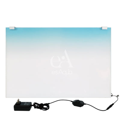 esAqua 水槽 バック スクリーン LEDライト PSE認証 メーカー正規保証 アクアリウム ライトスクリーン 【 調光器付 】 水槽ライト パルダリウム 熱帯魚 メダカ バックライト グラデーションシート貼り付け済み 調光器付 エスアクア 30cm～120cm